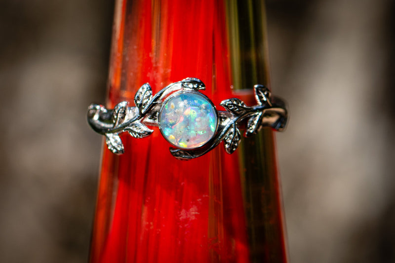 leaf cremation ring