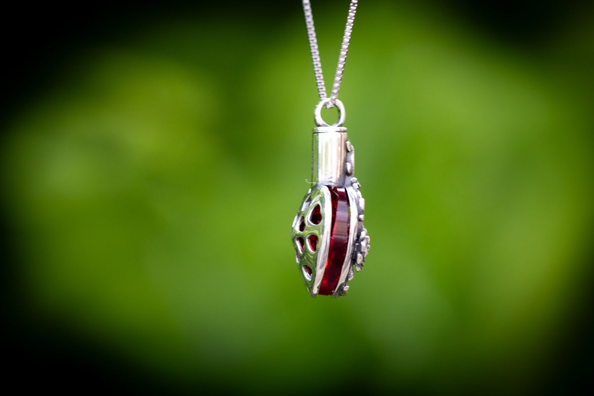 ruby rose cremation necklace